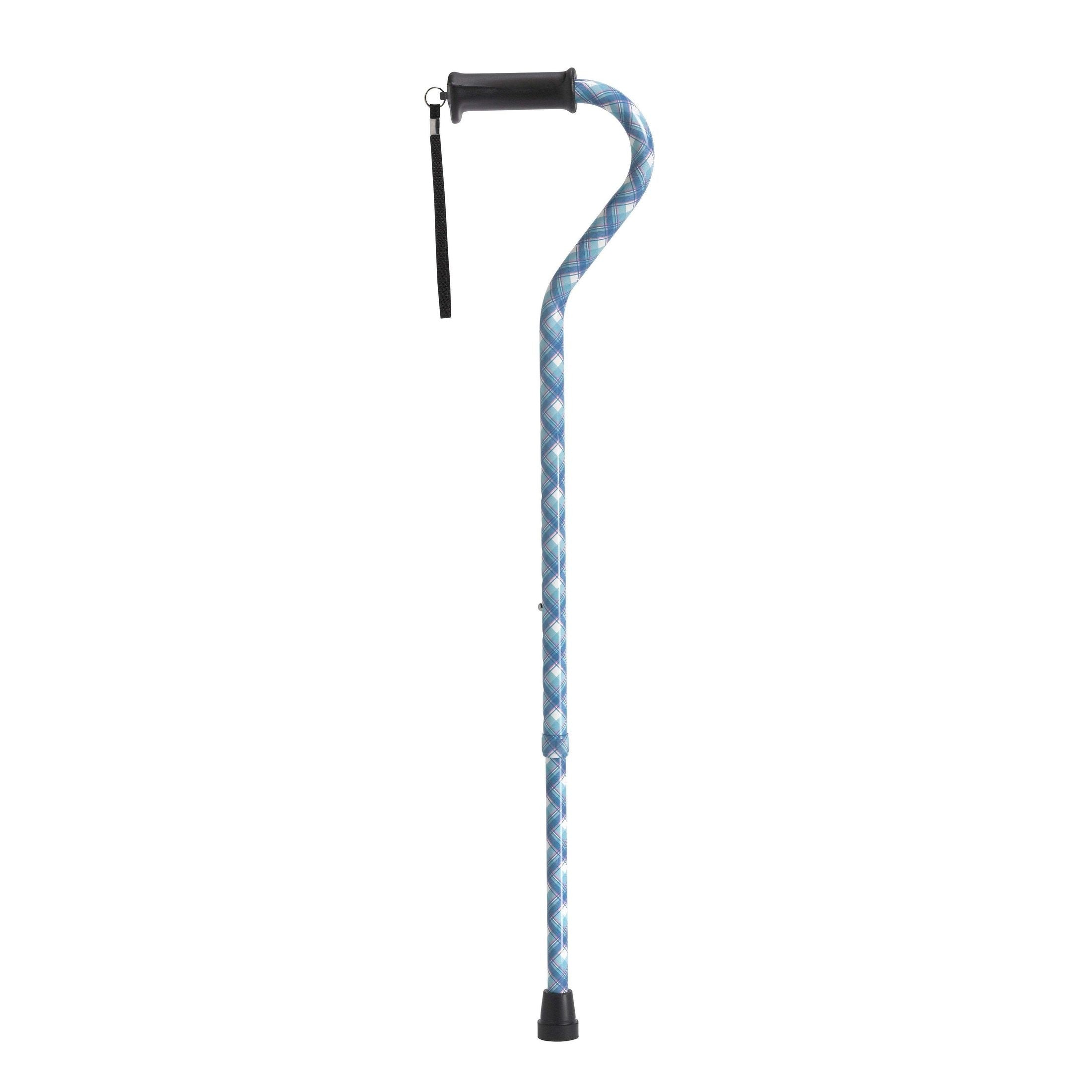 Adjustable Height Offset Handle Cane with Gel Hand Grip - Shop Home Med