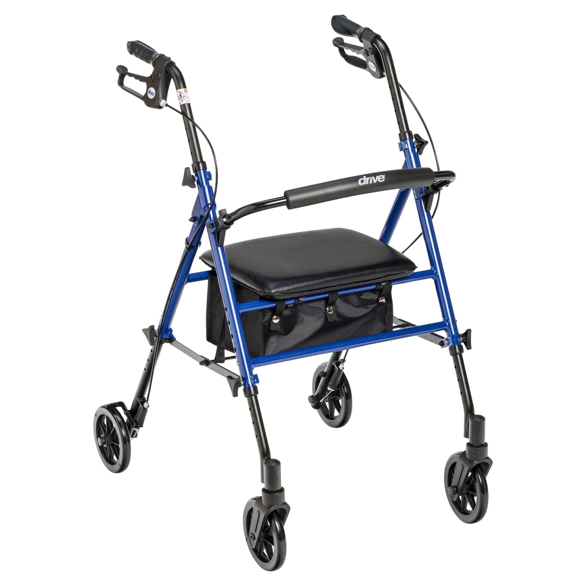 Drive Medical Adjustable Height Rollator Rolling Walker with 6" Wheels - Shop Home Med