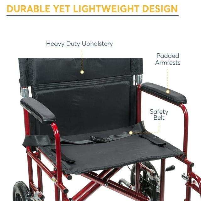 Drive Medical Bariatric Heavy Duty Transport Wheelchair - Shop Home Med