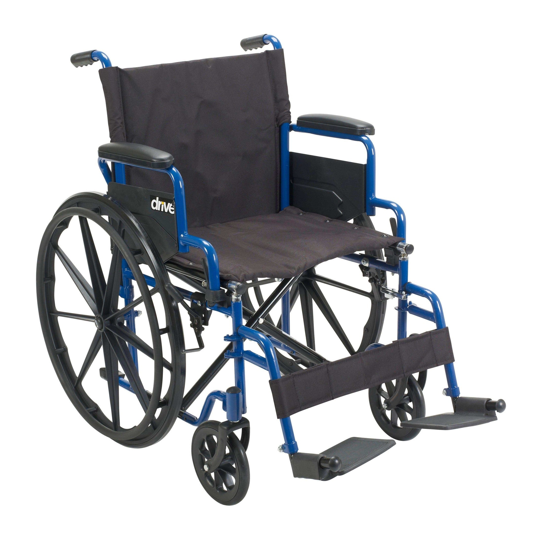 Drive Medical Blue Streak Wheelchair with Flip Back Desk Arms - Shop Home Med