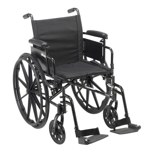 Drive Medical Cruiser X4 Lightweight Dual Axle Wheelchair with Adjustable Detachable Arms - Shop Home Med