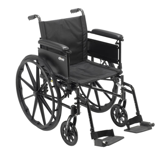 Drive Medical Cruiser X4 Lightweight Dual Axle Wheelchair with Adjustable Detachable Arms - Shop Home Med