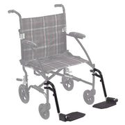 Black Replacement Footrests for Fly Lite Transport Wheelchair