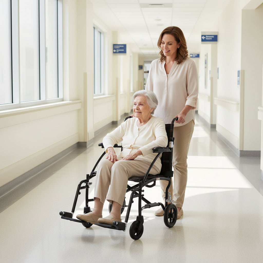 Drive Medical Fly Lite Ultra Lightweight Transport Wheelchair