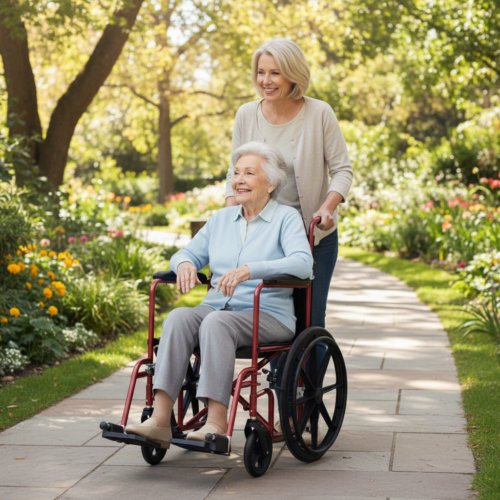 Drive Medical Flyweight Lightweight Transport Wheelchair