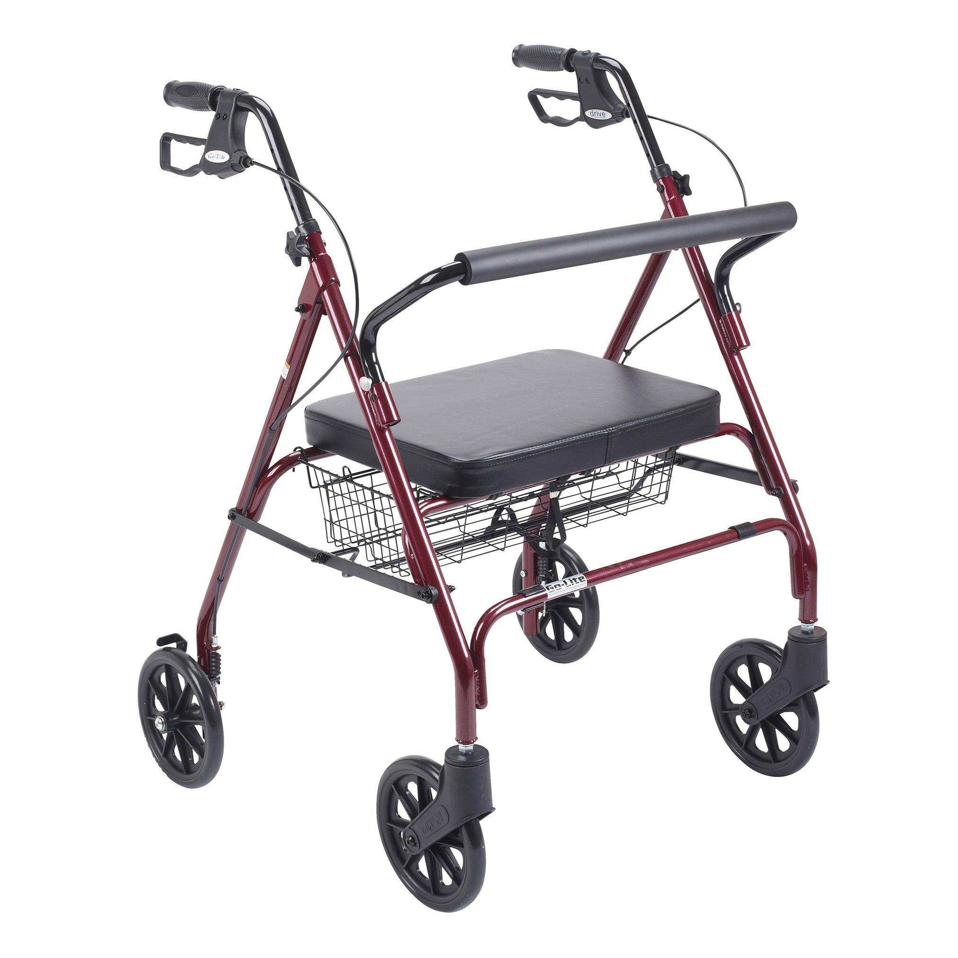 Drive Medical Heavy Duty Bariatric Rollator Rolling Walker with Large Padded Seat - Shop Home Med