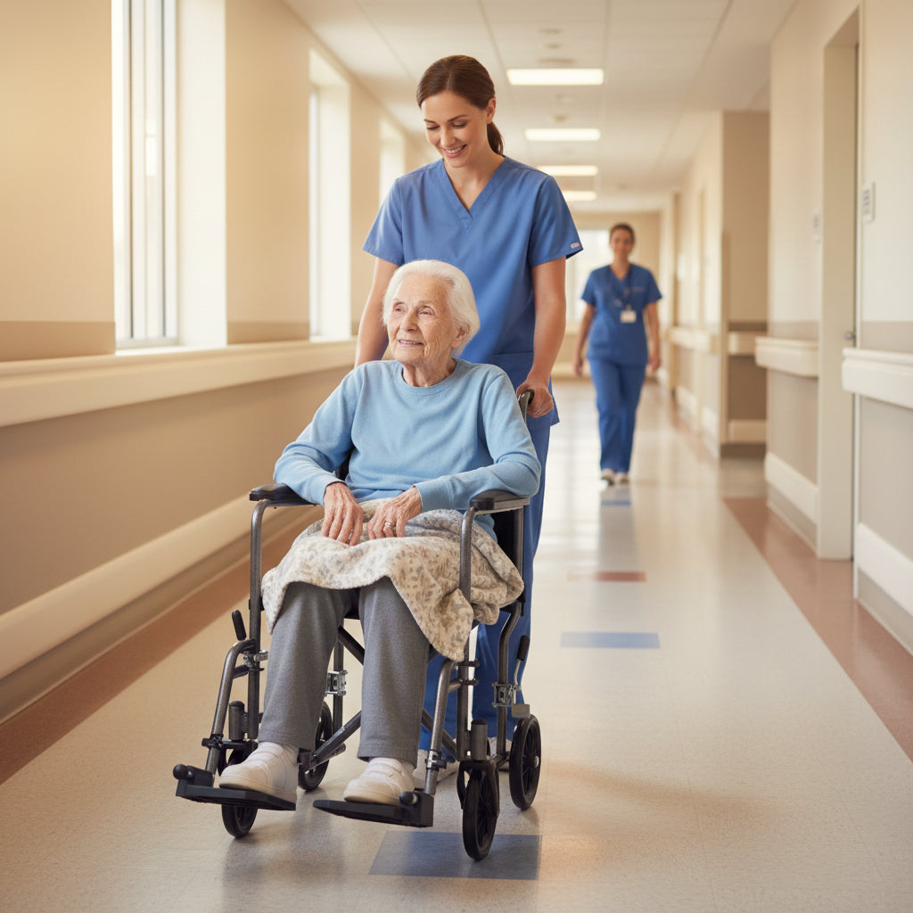 Drive Medical Lightweight Steel Transport Wheelchair