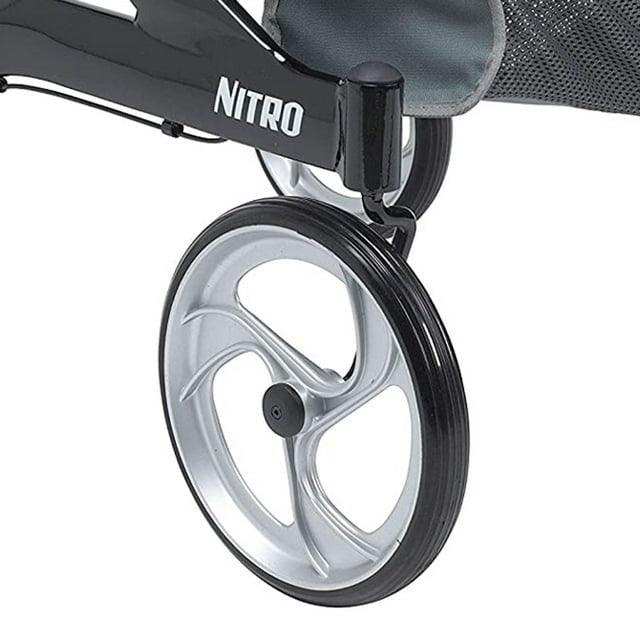 Drive Medical Nitro Euro Style Rollator Rolling Walker Hemi Height - Black - Shop Home Med