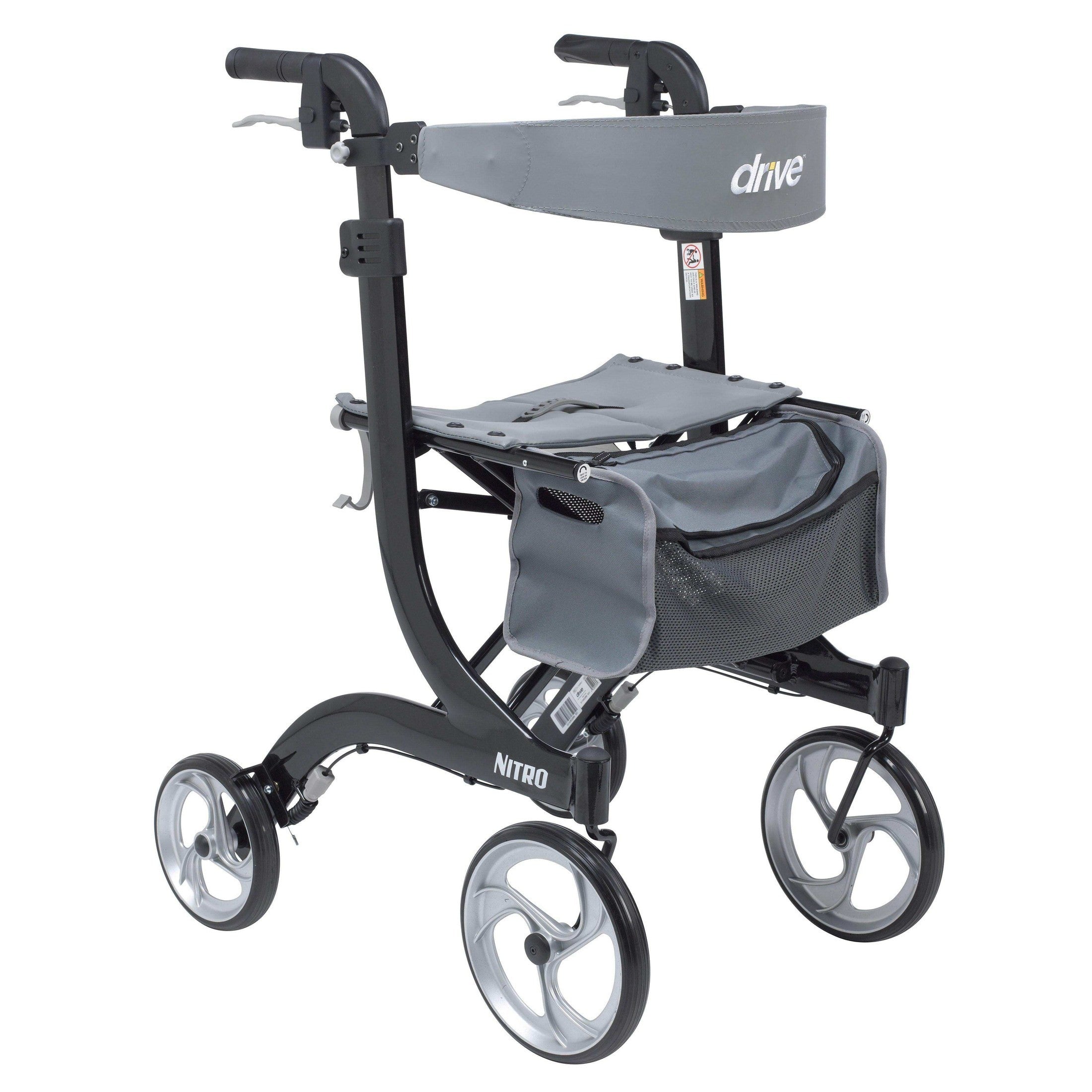 Drive Medical Nitro Euro Style Rollator Rolling Walker - Tall - Shop Home Med