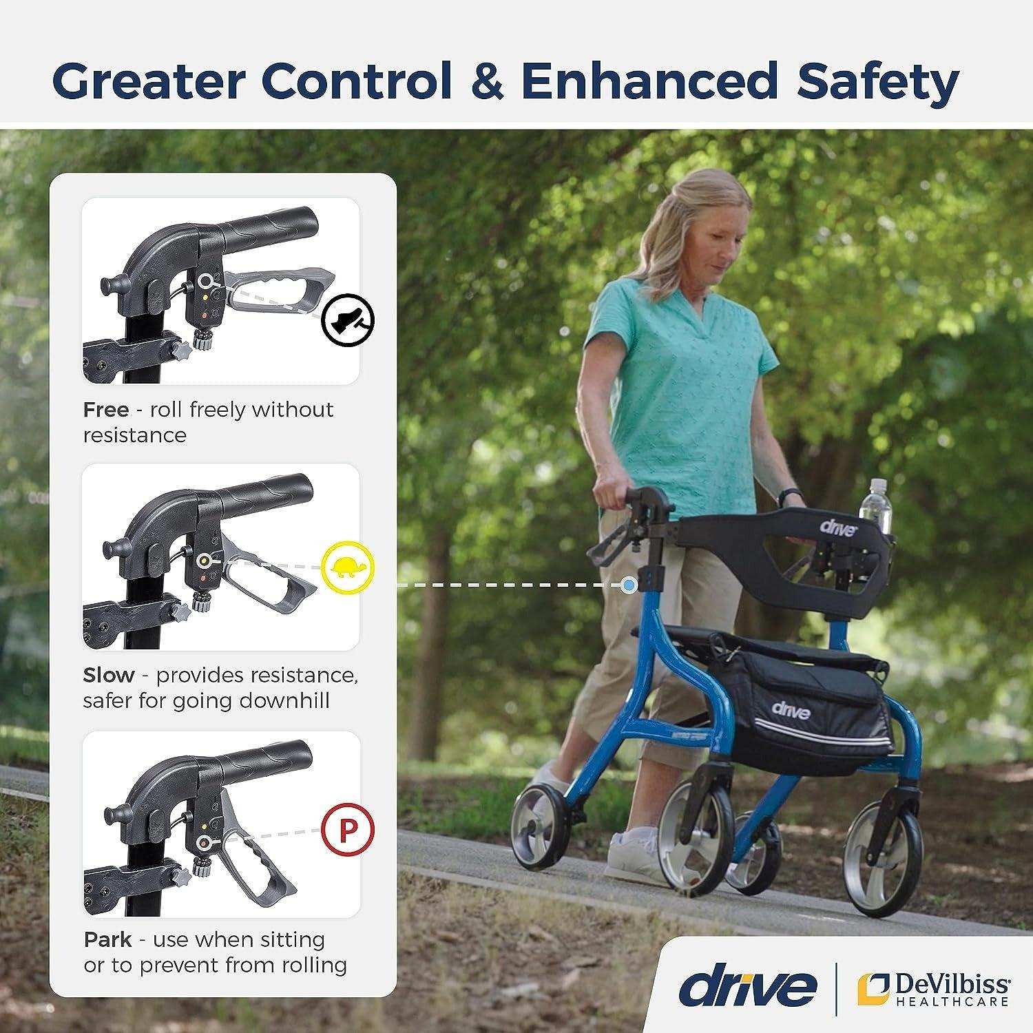 Drive Medical Nitro Sprint Rollator Rolling Walker - Shop Home Med