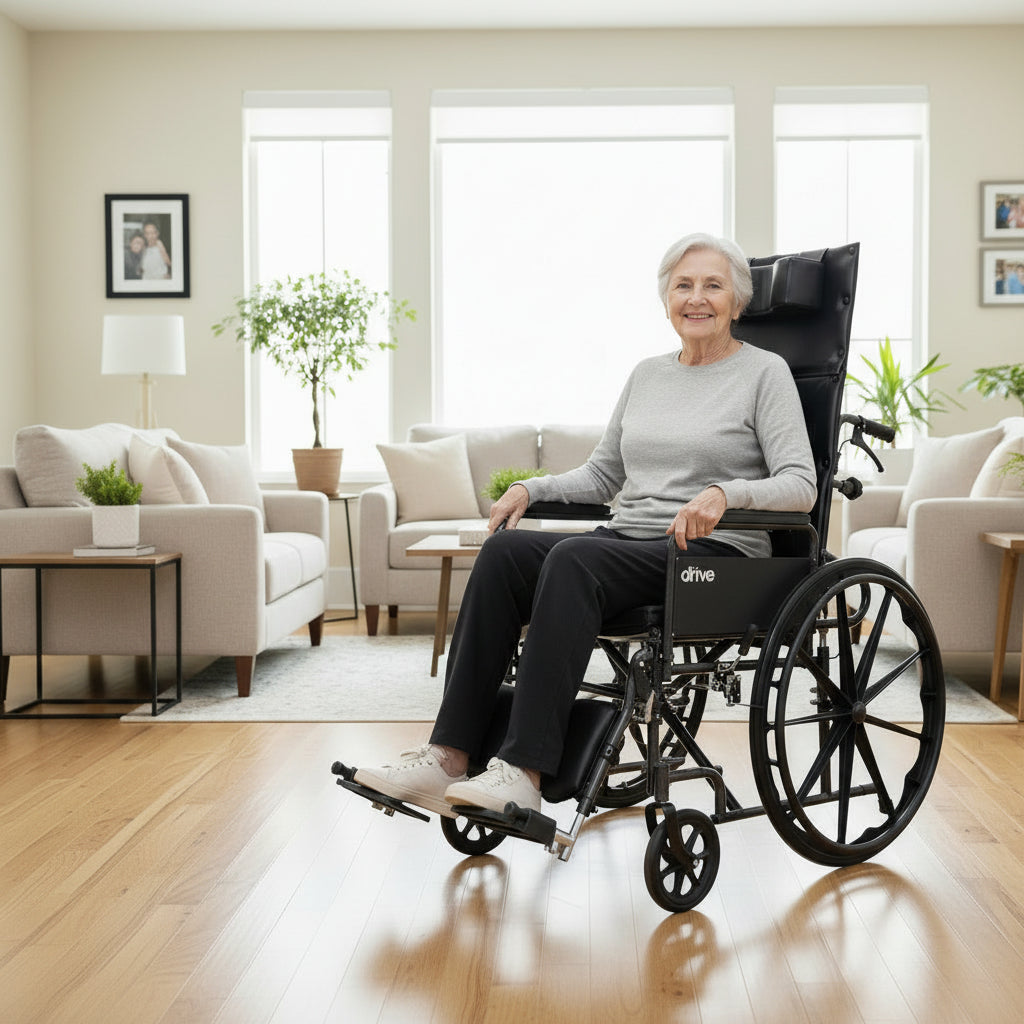 Drive Medical Silver Sport Full-Reclining Wheelchair