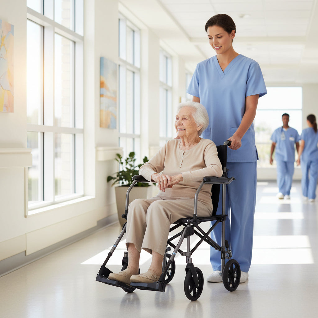 Drive Medical Travelite Chair in a Bag Transport Wheelchair