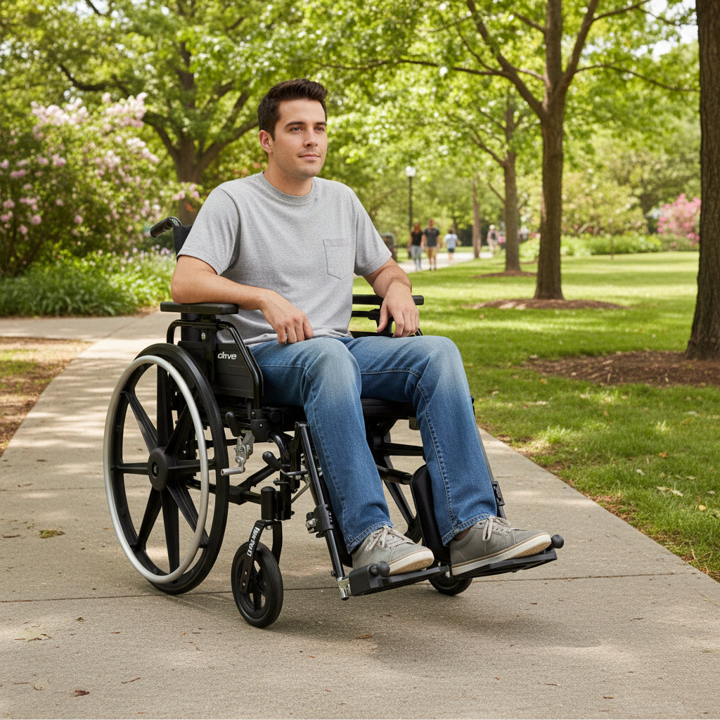 Drive Medical Viper Plus GT Wheelchair with Universal Armrests