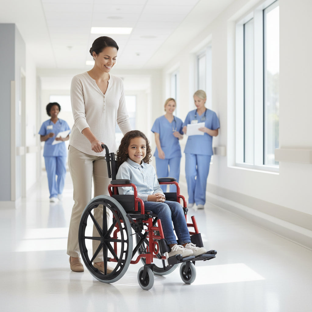 Inspired by Drive Wallaby Pediatric Folding Wheelchair