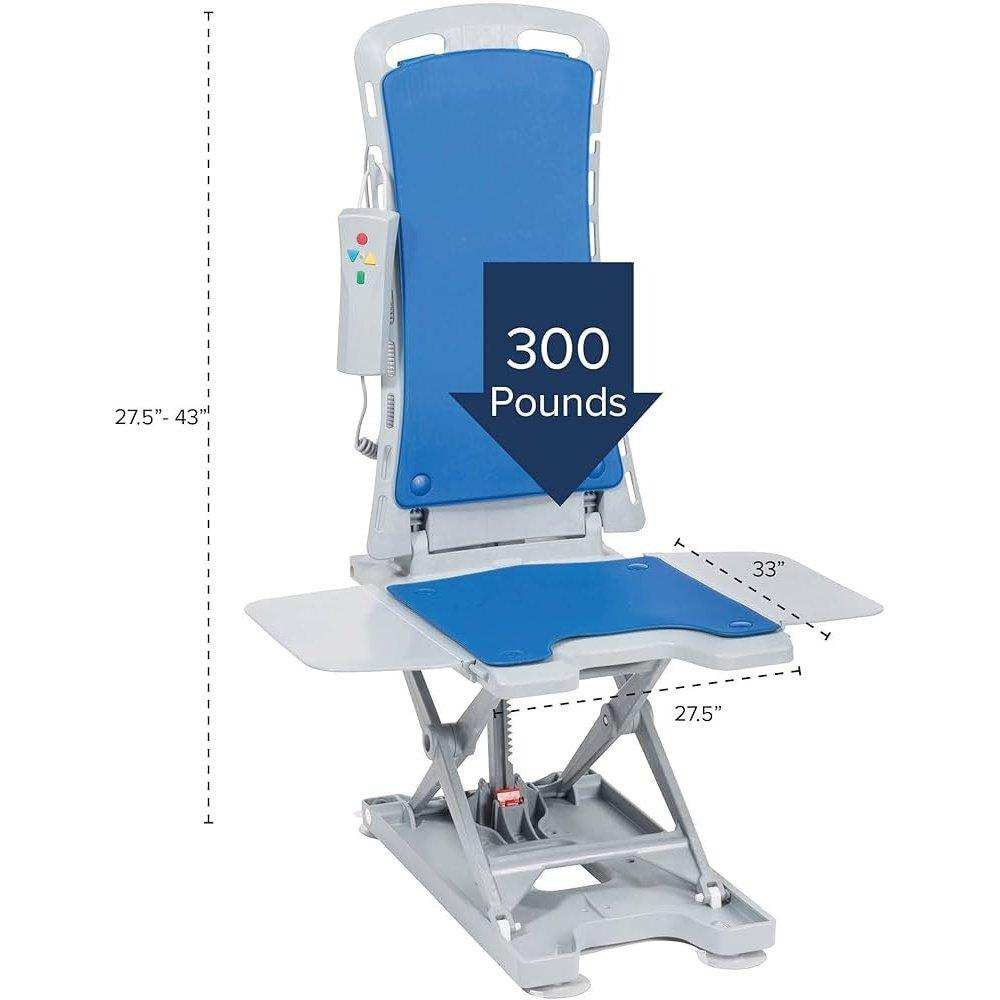Drive Medical Whisper Ultra Quiet Bath Lift - Blue - Shop Home Med