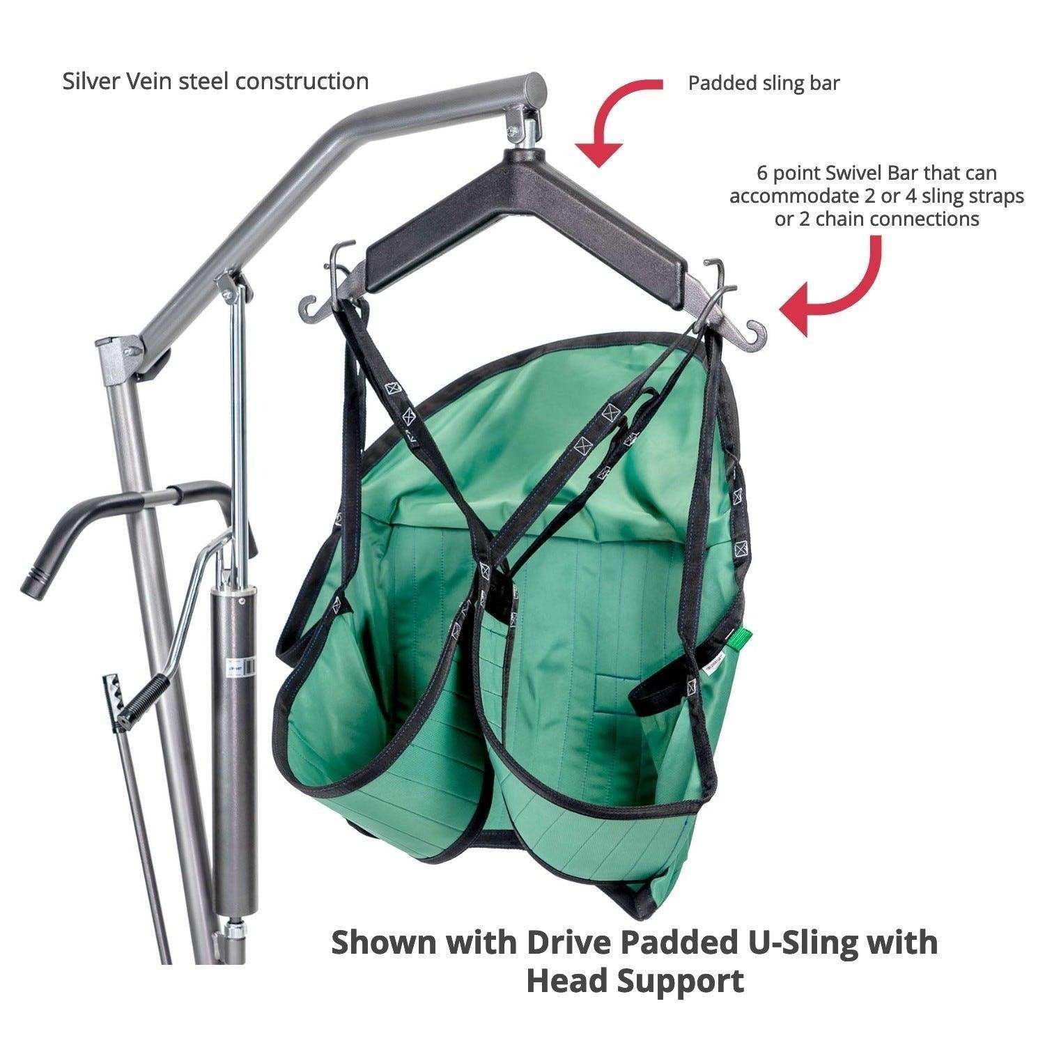 Drive Medical Hydraulic Patient Lift with Six Point Cradle - Shop Home Med