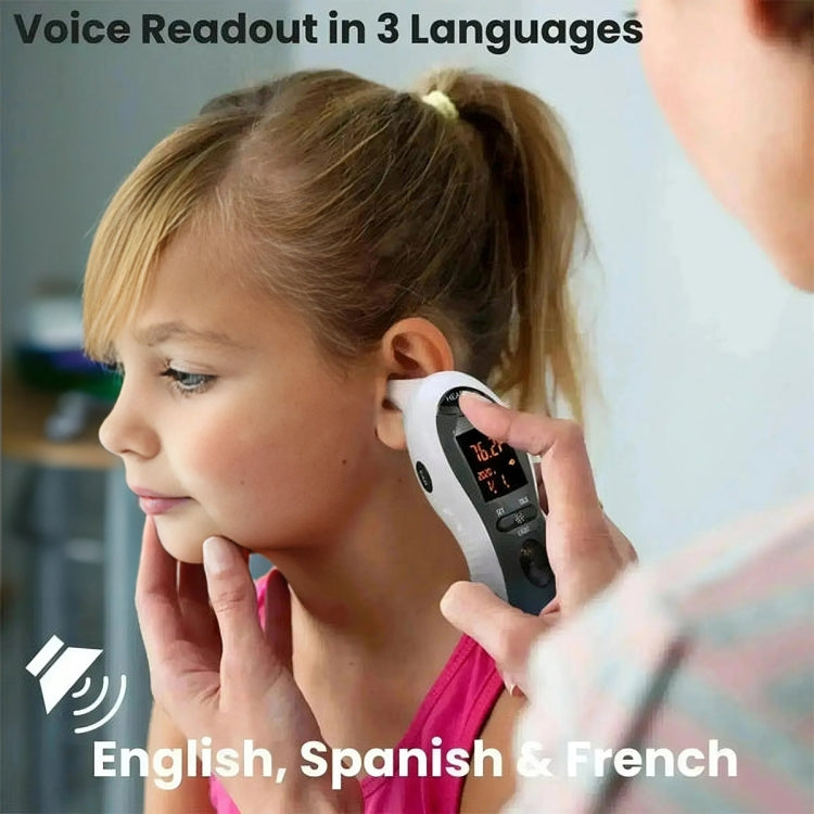 Mobi DualScan Ultra Pulse Talking Ear and Forehead Thermometer with 10+ Features