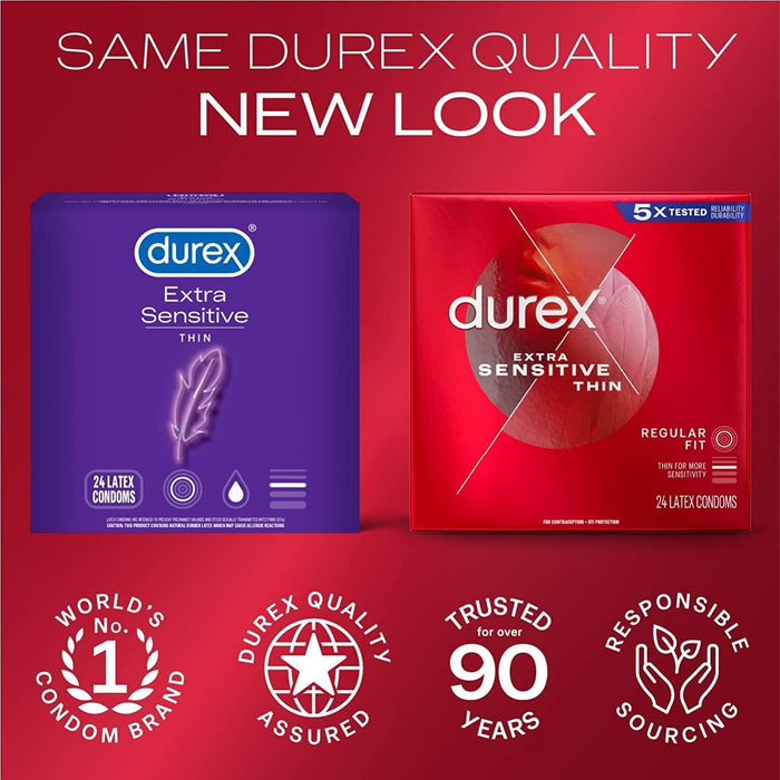 Durex Extra Sensitive Ultra Thin Condoms - 24 Pack - Shop Home Med