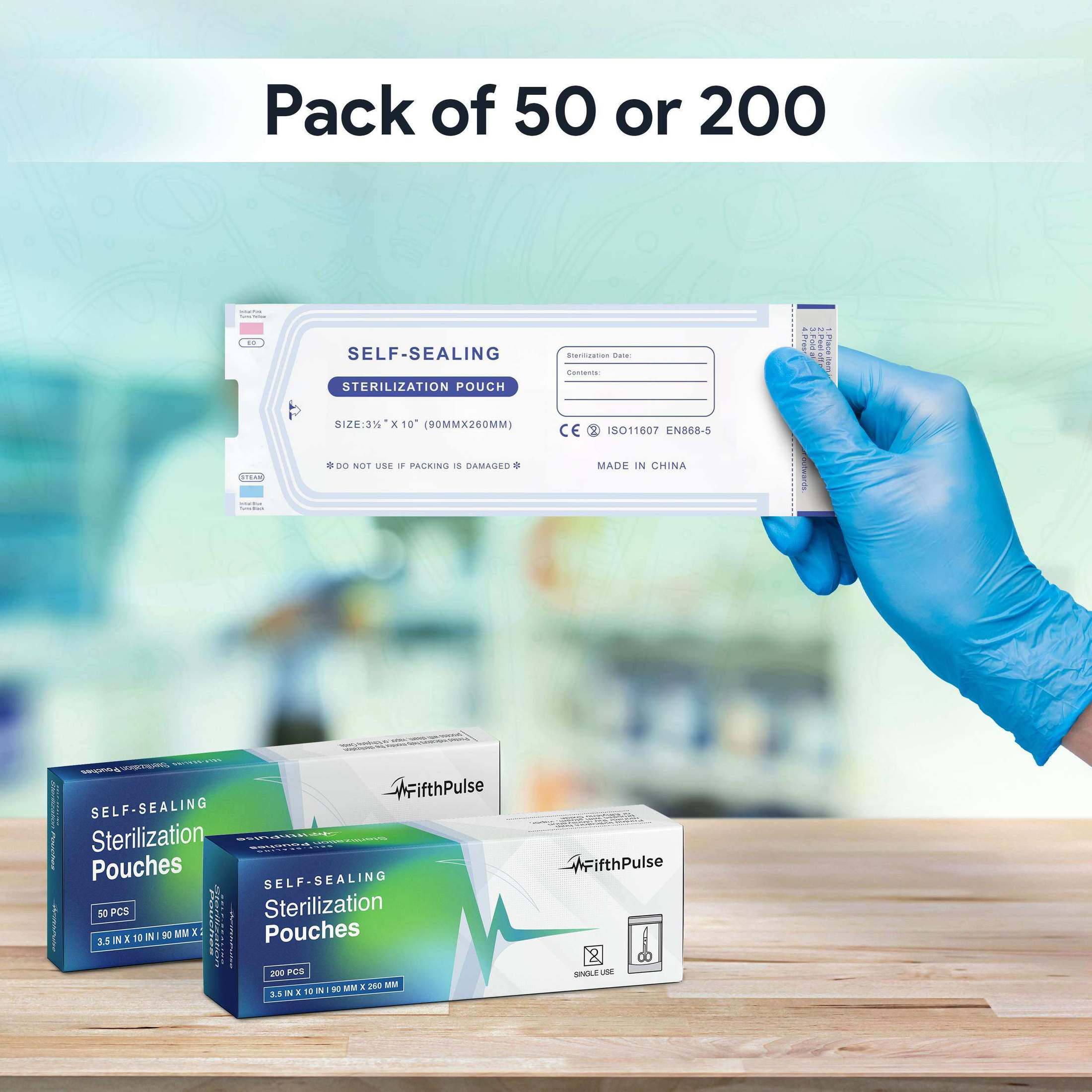 FifthPulse Self-Sealing Sterilization Pouches
