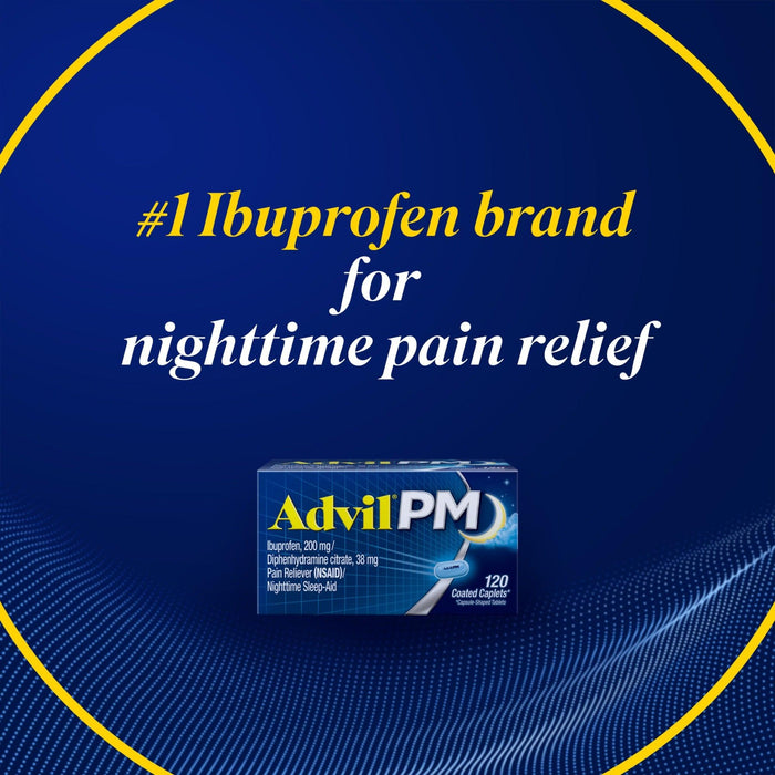 Advil PM Pain Reliever & Nighttime Sleep Aid Coated Caplets - 80 ct.