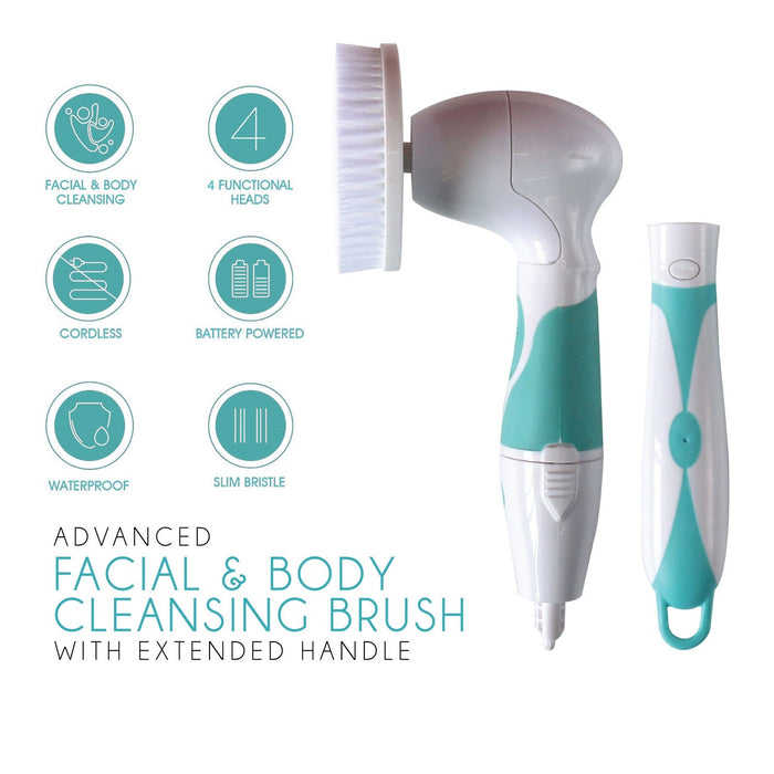 Pursonic Advanced Facial & Body Cleansing Brush With Extended Handle