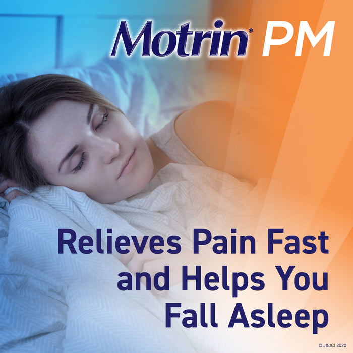 Motrin PM Pain Reliever/Nighttime Sleep-Aid Coated Caplets