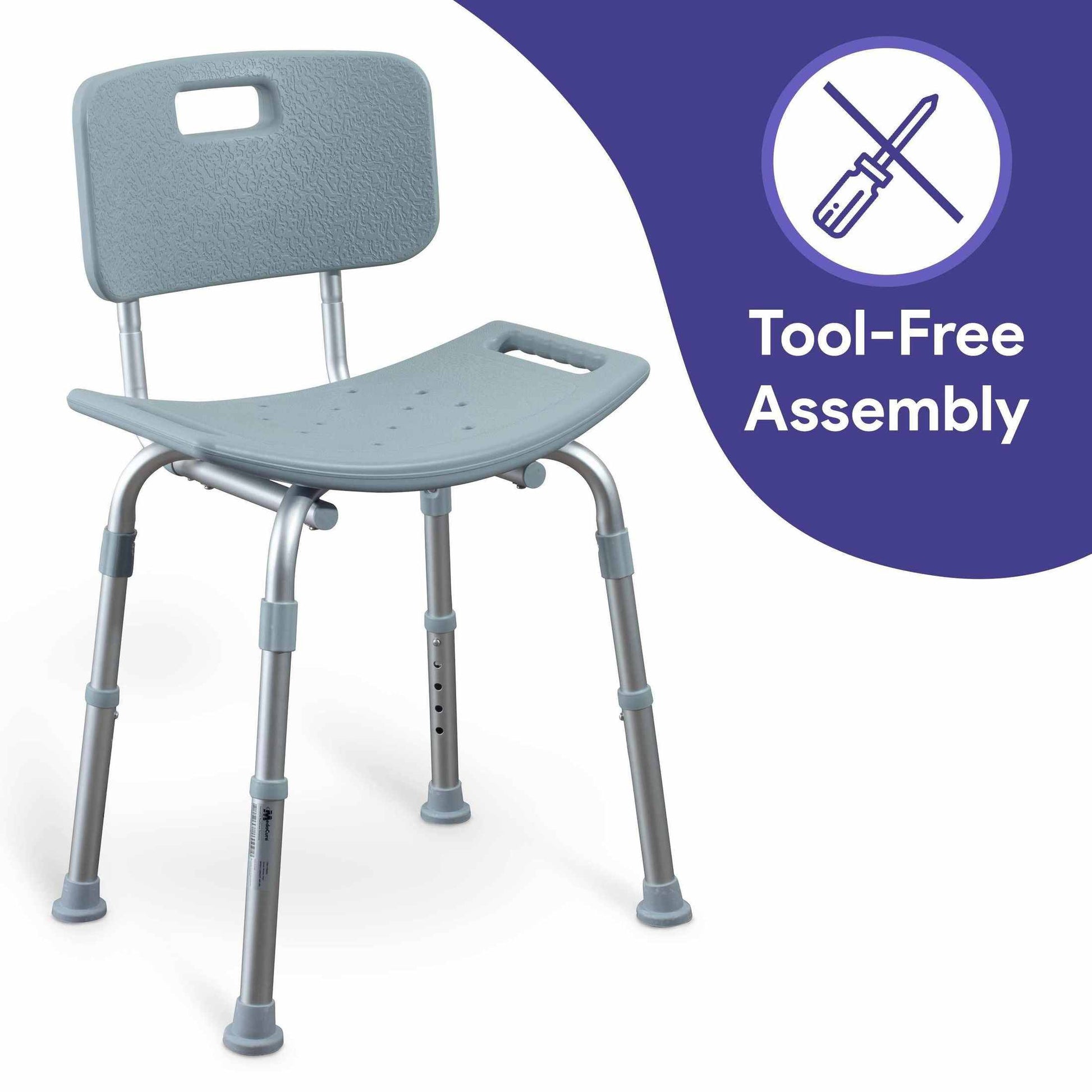 Medacure Height Adjustable Shower Chair for Seniors Case of 4 - Shop Home Med