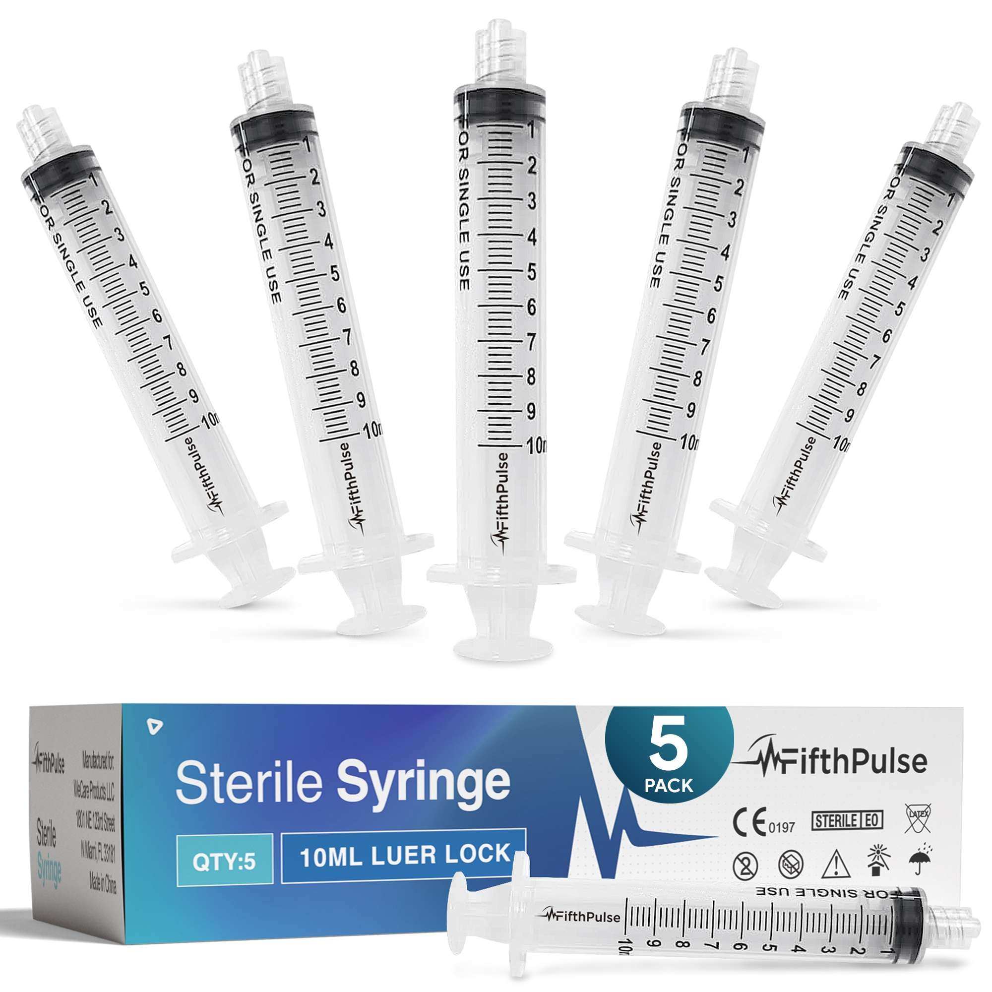 FifthPulse Disposable Luer Lock Syringes Without Needle