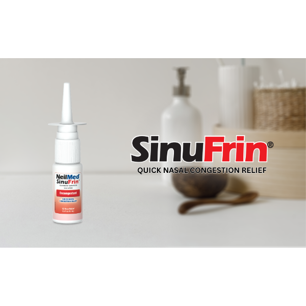 NeilMed Sinufrin Decongestant 12 Hour Quick Relief Nasal Spray