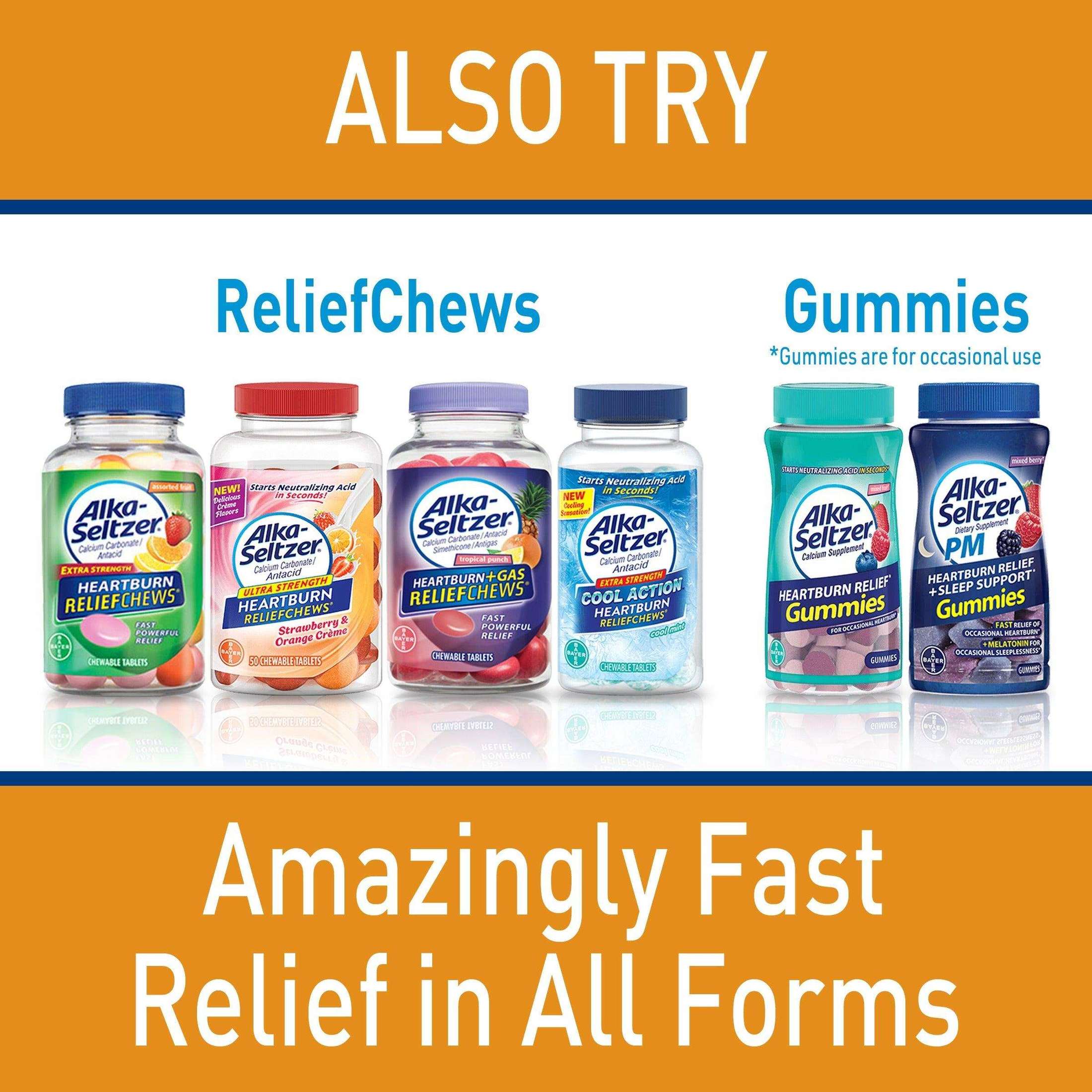 Alka-Seltzer Heartburn Relief Effervescent Tablets Gold - 36 Count - Shop Home Med