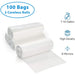 7-10 Gallon Clear Trash Bags, 100 Count - Small - Medium - High Density, 8 Microns 2 Coreless Rolls