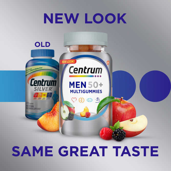 Centrum Men 50+ Multivitamin & Multimineral Gummies Assorted Fruit - 80 Ct