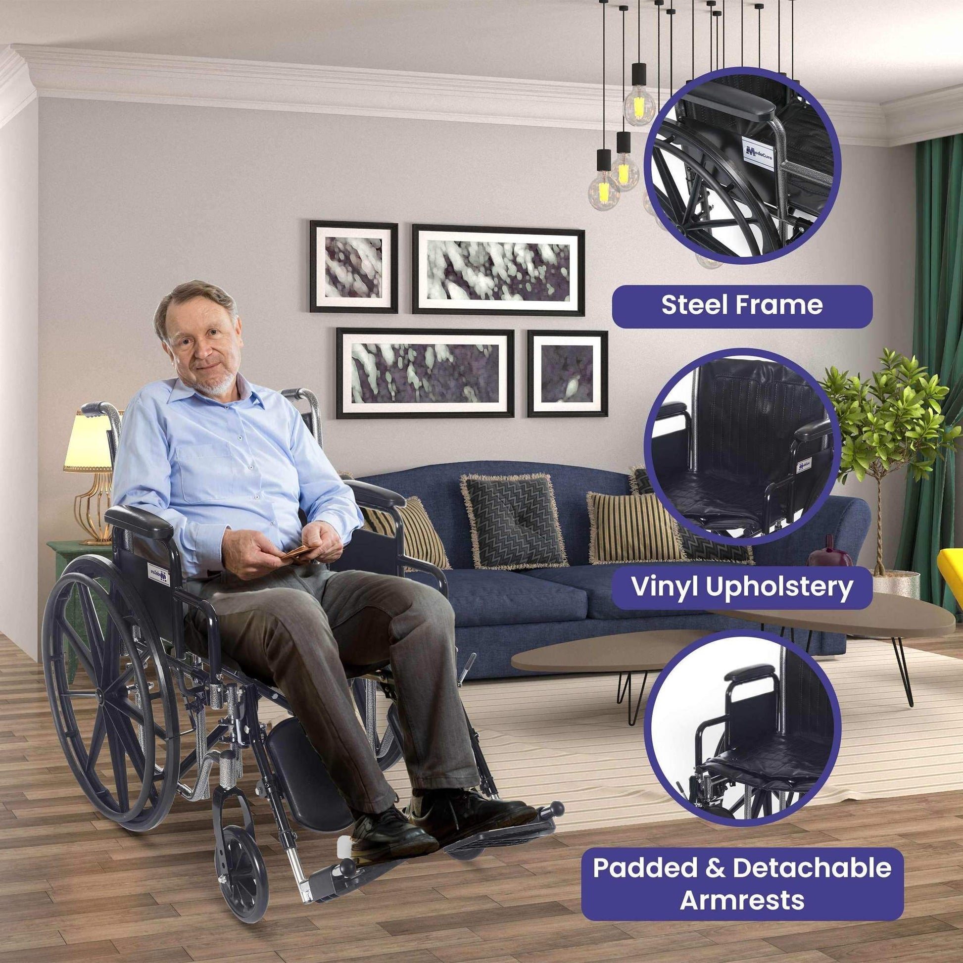 Medacure Wings Lightweight Wheelchair for Adults - Shop Home Med