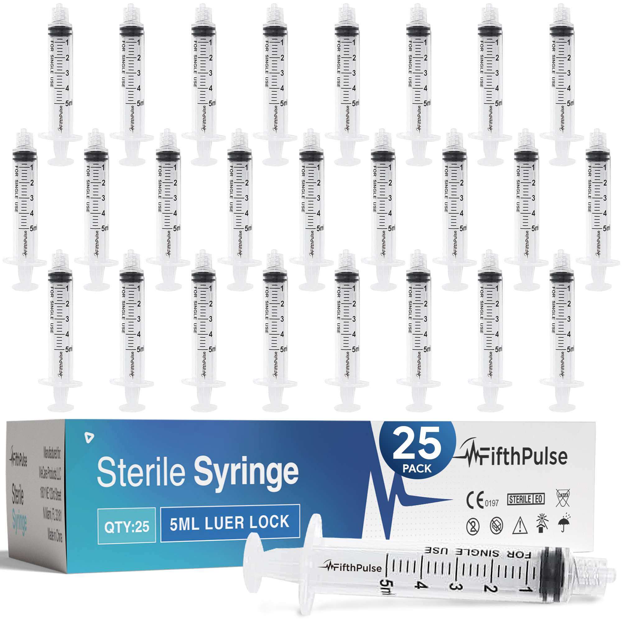 FifthPulse Disposable Luer Lock Syringes Without Needle