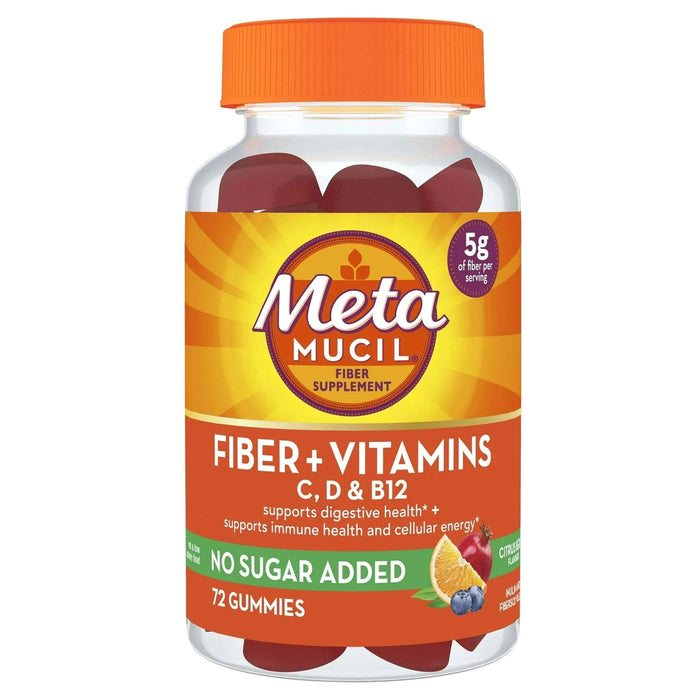 Metamucil Fiber Supplement Gummies Citrus Berry Flavored - 72 Ct