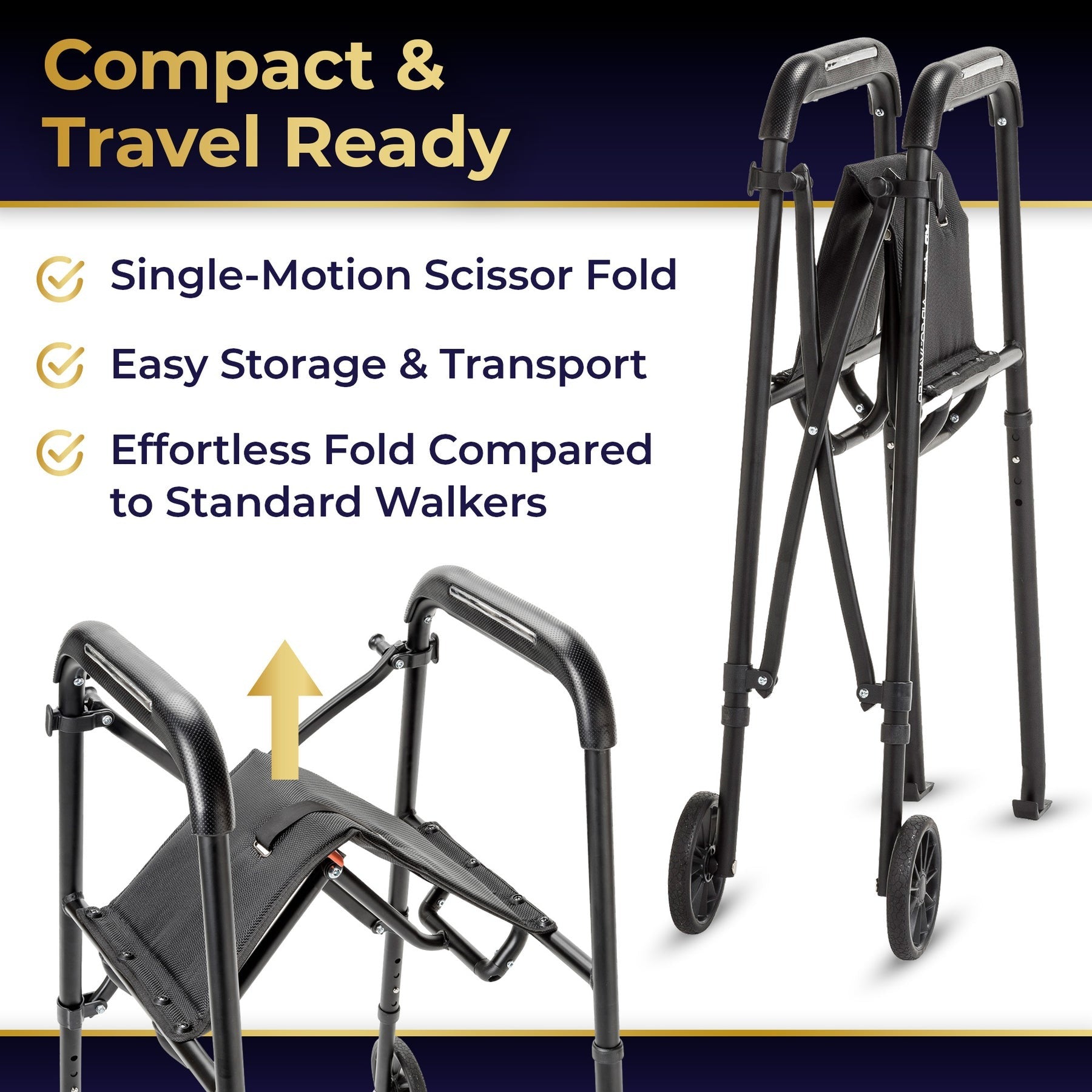 MD by Drive Air-Go Easy Grip Walker