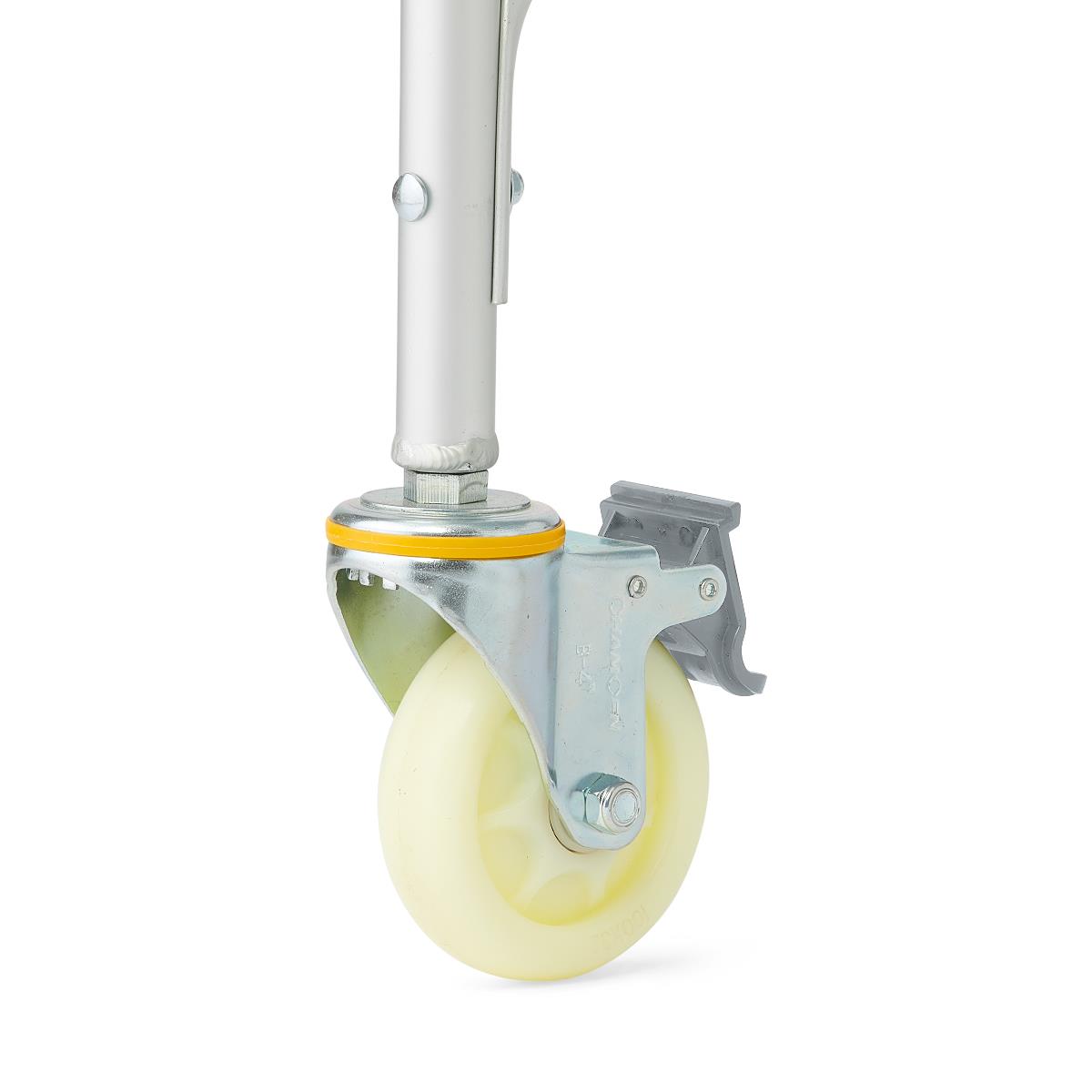 Inodoro bariátrico de aluminio con 4 ruedas con bloqueo