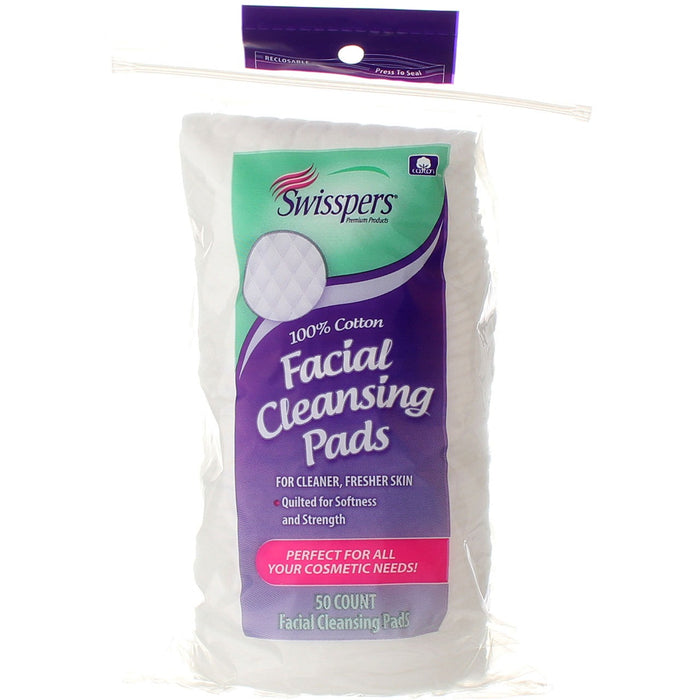 Swisspers Multi-Care Facial Cleansing Pads - 50 Ct