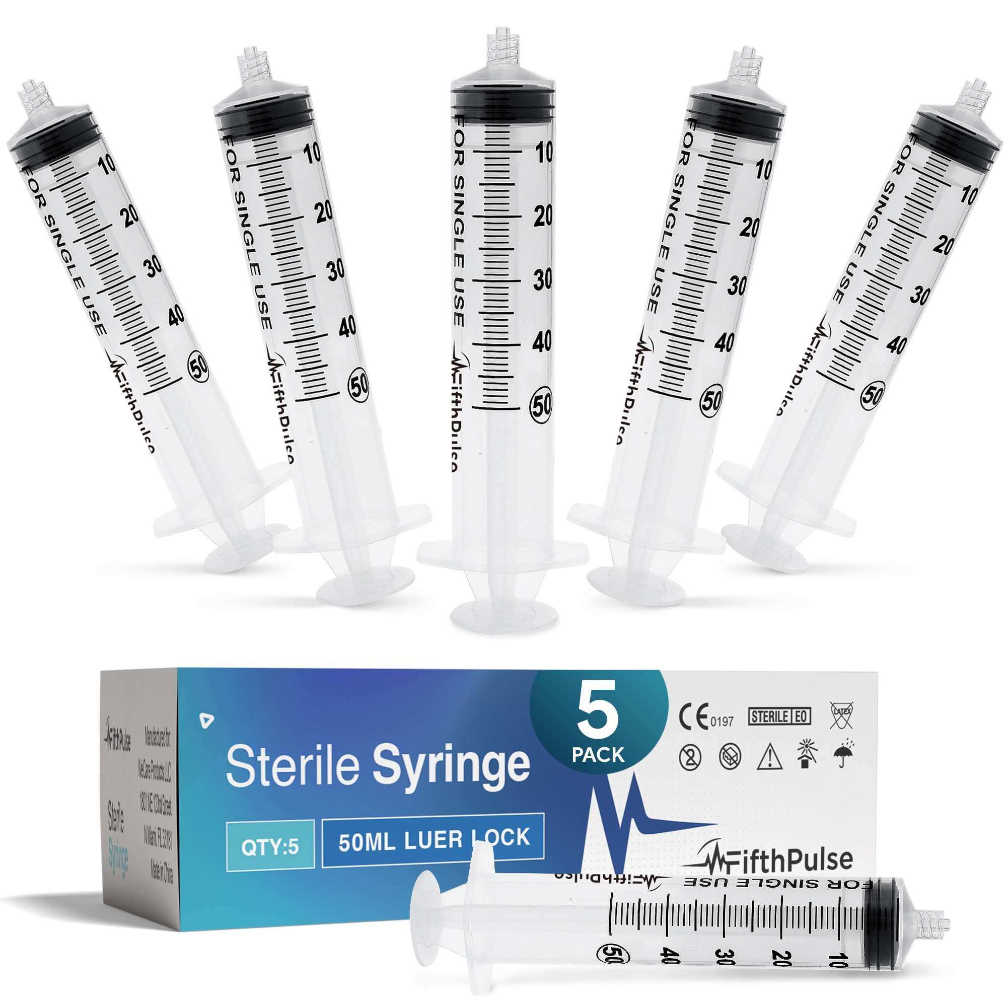 FifthPulse Disposable Luer Lock Syringes Without Needle