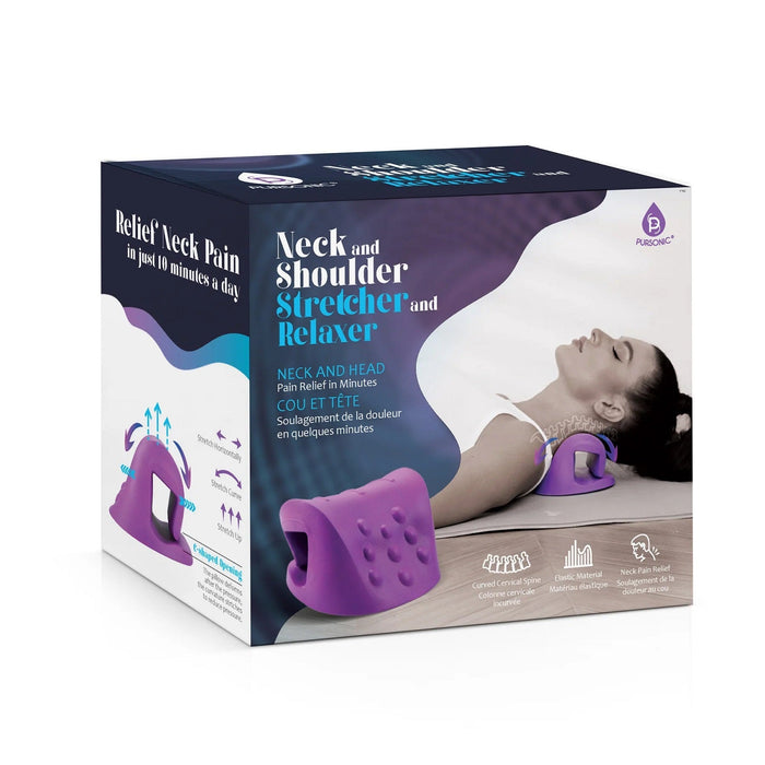 Pursonic Neck and Shoulder Stretcher for Pain Relief and Spine Alignment