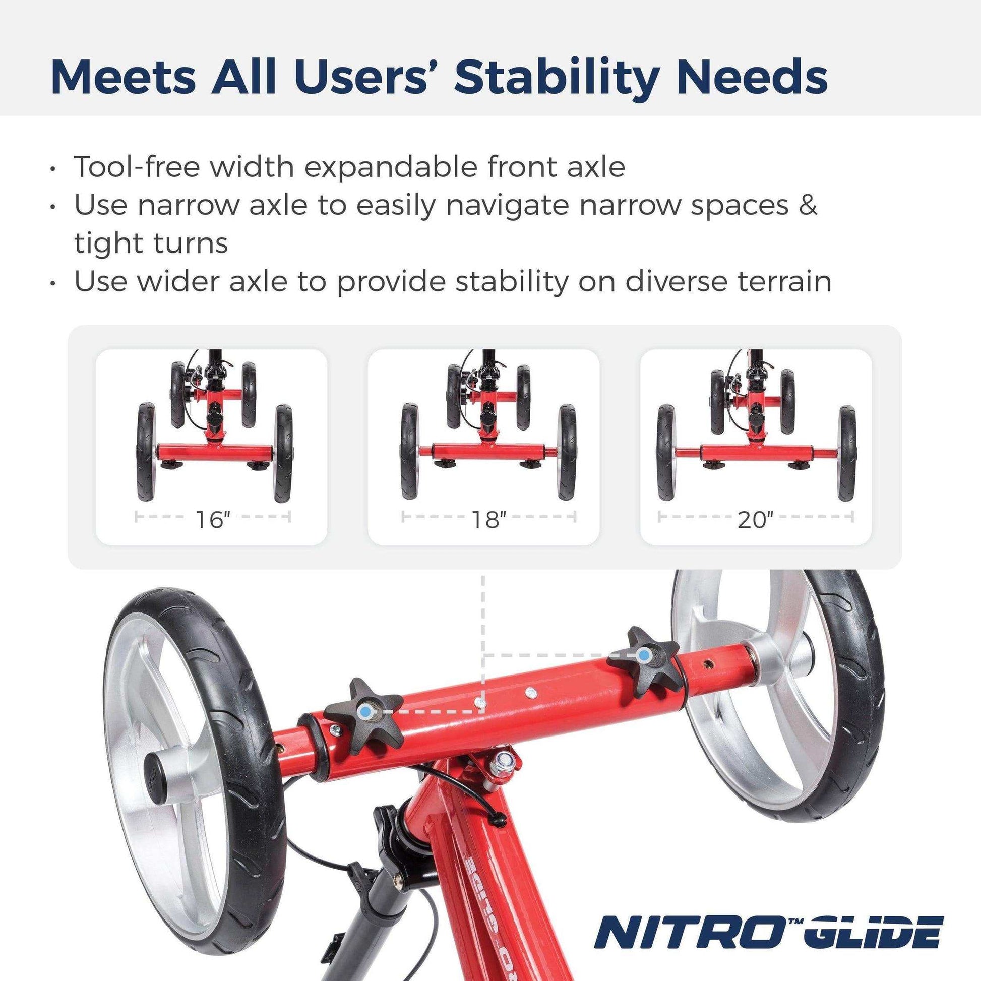 Drive Medical Nitro Glide Knee Walker Knee Scooter Crutch Alternative - Shop Home Med