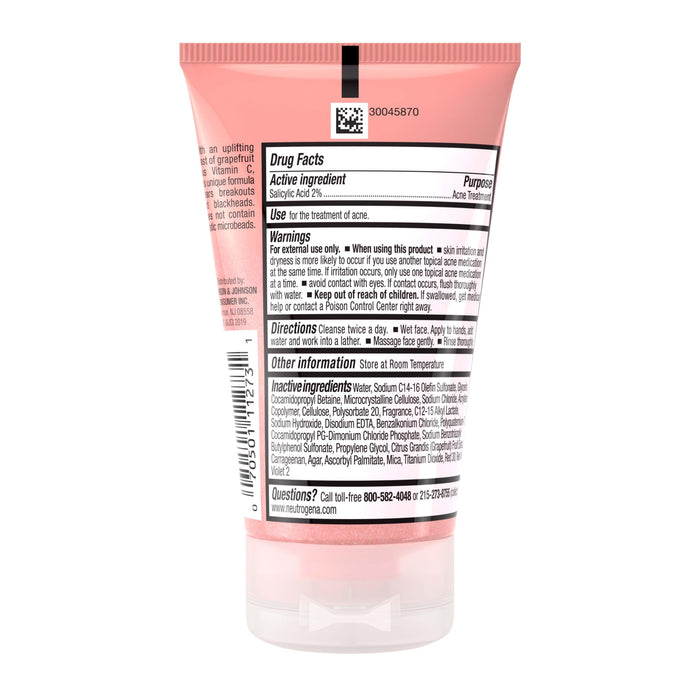 Neutrogena Oil-Free Acne Wash Pink Grapefruit Foaming Scrub - 2 fl oz - Shop Home Med