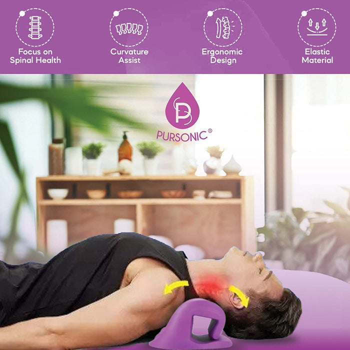 Pursonic Neck and Shoulder Stretcher for Pain Relief and Spine Alignment