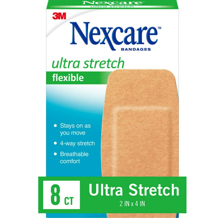 Nexcare Ultra Stretch Adhesive Bandages  Knee & Elbow - 8 ct