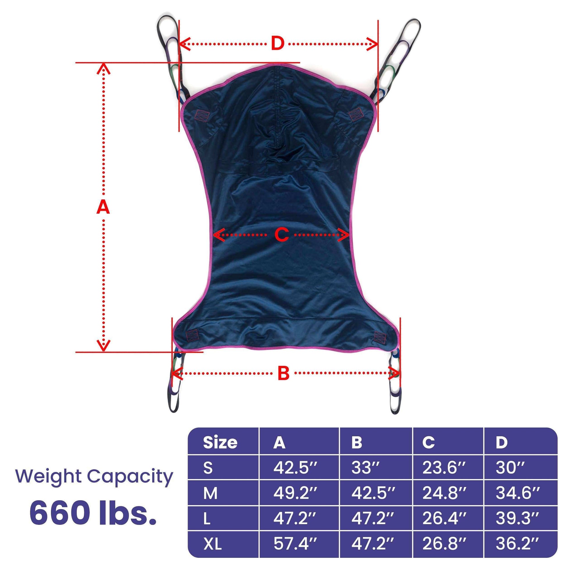 Medacure Universal Full Body Patient Lift Sling with Commode - Shop Home Med