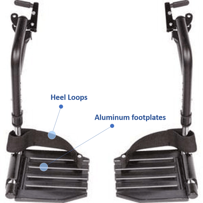 Invacare Swing-Away Hemi Footrests - Aluminum & Composite Options