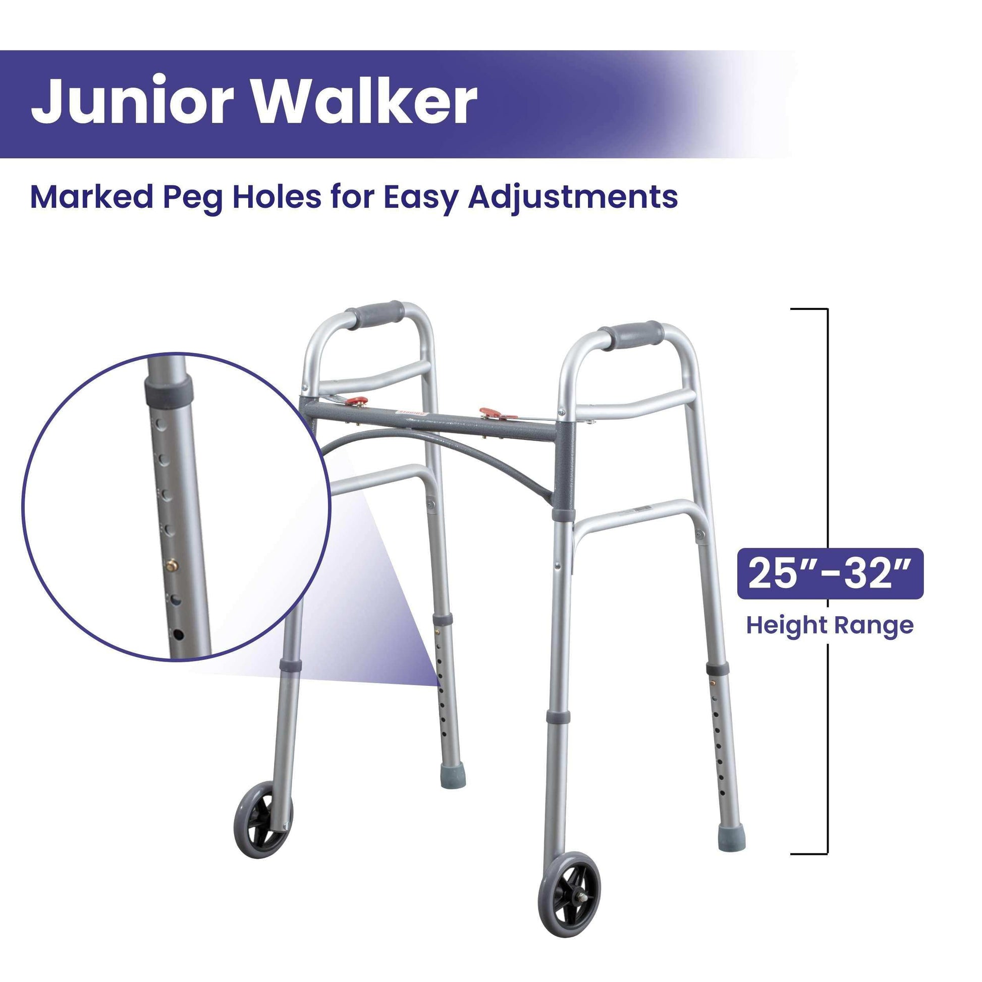 Medacure Case of 4 Junior Folding Walkers - Shop Home Med
