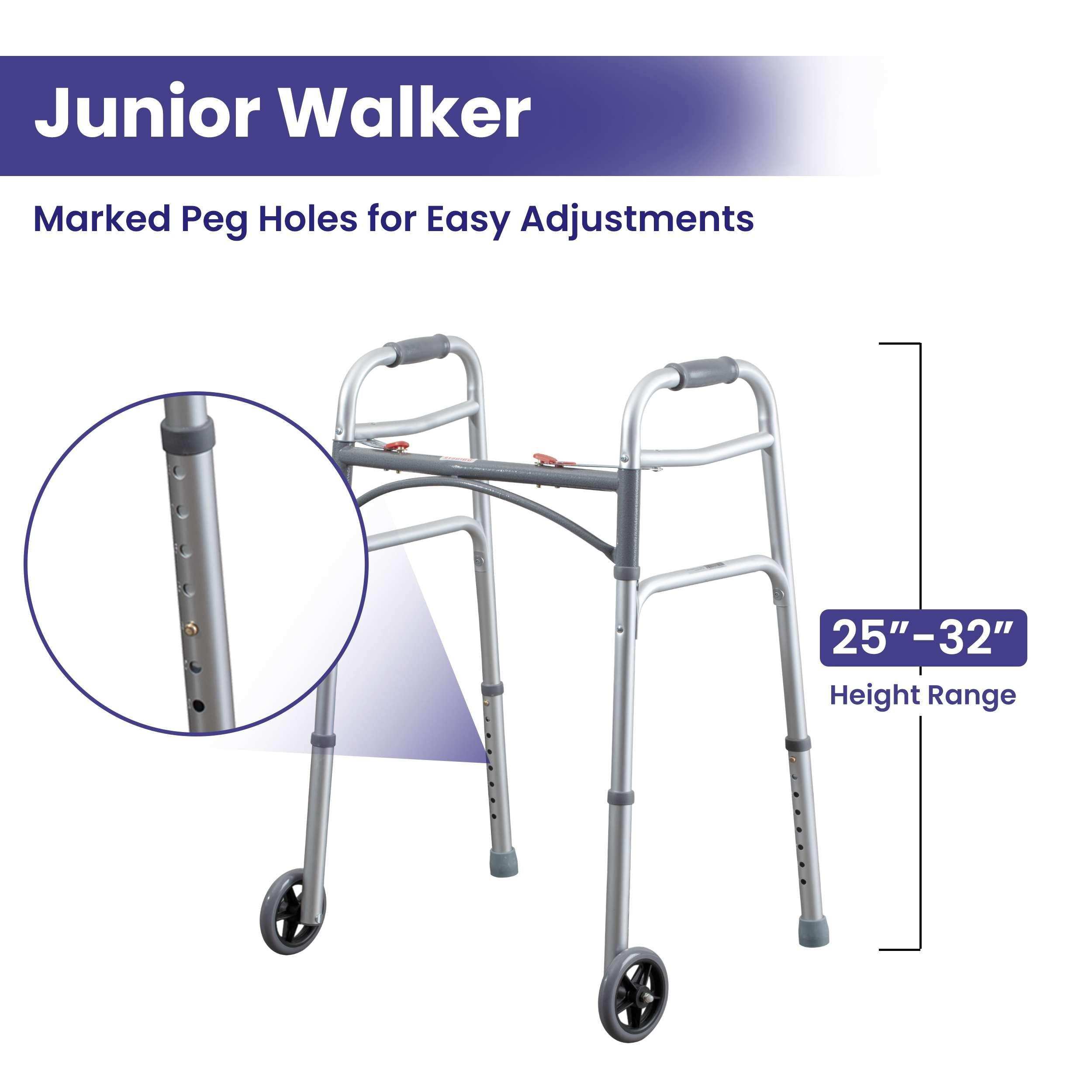 Medacure Case of 4 Junior Folding Walkers - Shop Home Med