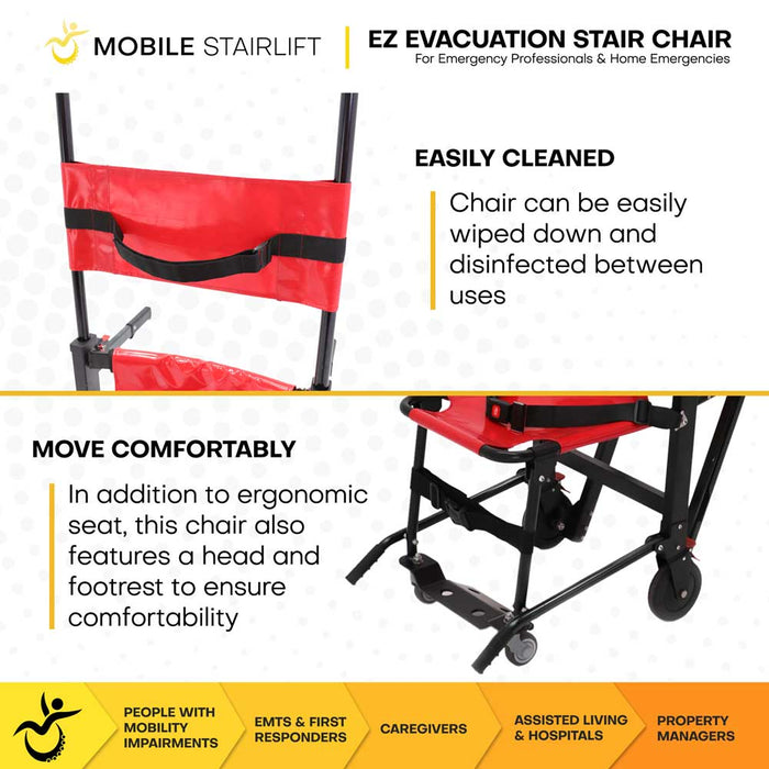 EZ Evacuation Foldable Medical Stair Lift Chair