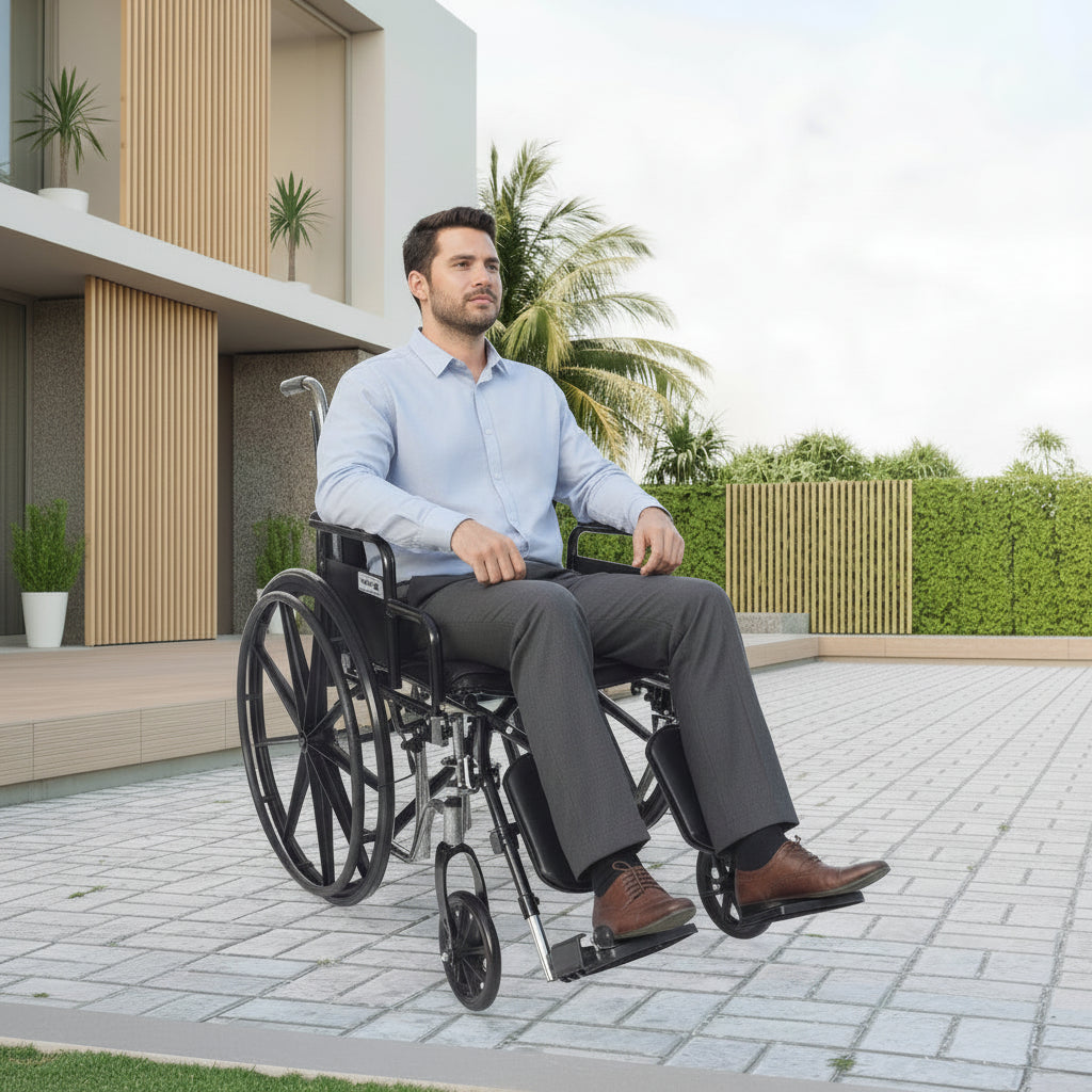 Medacure Wings Bariatric Wheelchair for Adults - 500 lb. Weight Capacity